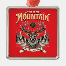 Christmas Reindeer メタルオーナメント