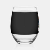 christmas Reindeer (2) ステムなしワイングラス (右)