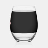 christmas Reindeer (5) ステムなしワイングラス (左)