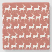 Christmas Reindeer Absorbent Stone Coaster ストーンコースター (正面)