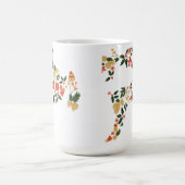 Christmas Reindeer Collage – Festive Holida コーヒーマグカップ (中央)