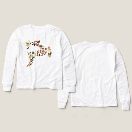 Christmas Reindeer Collage Hoodie – Festive Holida (デザイン 正面＆背面)