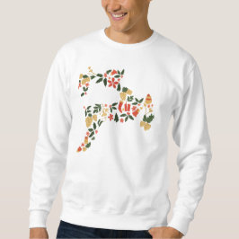 Christmas Reindeer Collage Hoodie – Festive Holida スウェットシャツ