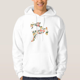 Christmas Reindeer Collage Hoodie – Festive Holida パーカ