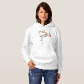 Christmas Reindeer Collage Hoodie – Festive Holida パーカ (正面フル)