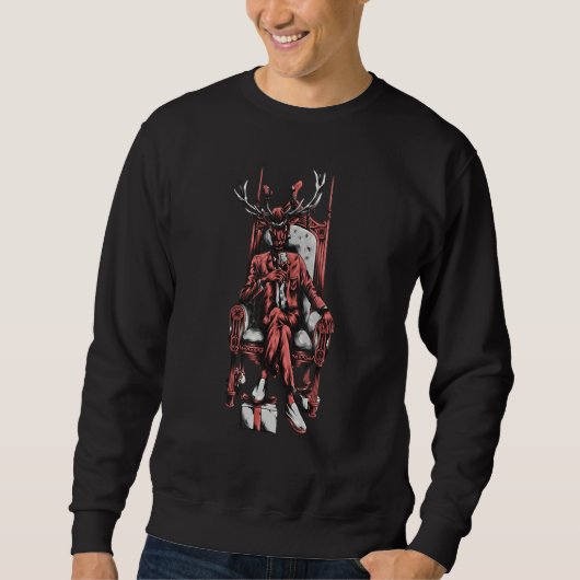 Christmas Reindeer Cool, Christmas Costume, Xmas T スウェットシャツ (正面)