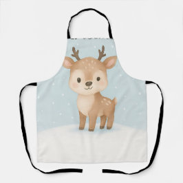christmas reindeer cute festive cooking エプロン