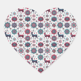 Christmas Reindeer Heart Sticker  ハートシール