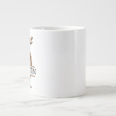 Christmas Reindeer holiday Mug, Custom winter  ジャンボコーヒーマグカップ (正面)