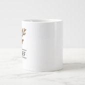 Christmas Reindeer holiday Mug, Custom winter ジャンボコーヒーマグカップ (正面)