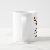 Christmas Reindeer holiday Mug, Custom winter  ジャンボコーヒーマグカップ (裏面)