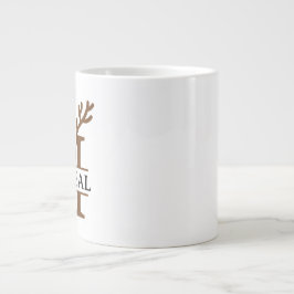 Christmas Reindeer holiday Mug, Custom winter  ジャンボコーヒーマグカップ