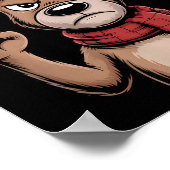 Christmas Reindeer Middle Finger Sarcastic Xmas Fu ポスター (角)