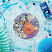 Christmas Reindeer Paper Plates ペーパープレート (パーティー)