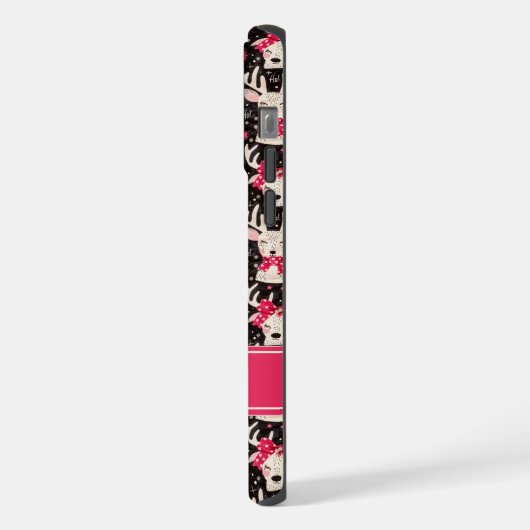 Christmas Reindeer Phone Case | Personalized Name iPhoneケース (左側面)