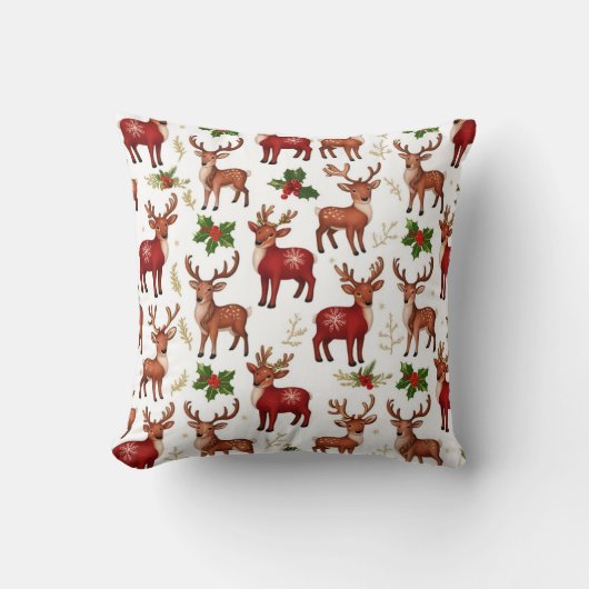 Christmas reindeer pillows クッション (正面)
