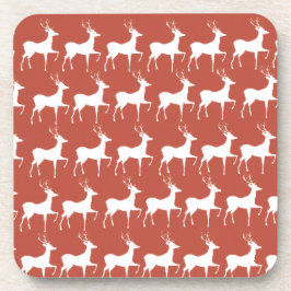 Christmas Reindeer Plastic Coaster Holiday コースター