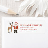 Christmas Reindeer Return Address Labels ラベル (インサイチュ)