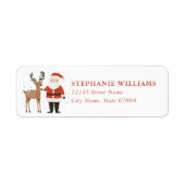 Christmas Reindeer Return Address Labels ラベル (正面)