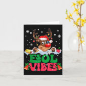 Christmas Reindeer Santa Esol Vibes Funny Teacher カード (黄色い花)