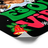 Christmas Reindeer Santa Esol Vibes Funny Teacher  ポスター (角)