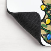 Christmas Reindeer Silhouette Camo Xmas Lights Men マウスパッド (コーナー)