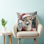 Christmas Reindeer Throw Pillow クッション (椅子)