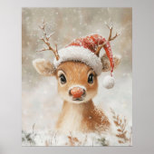 Christmas Reindeer Wall Art ポスター (正面)