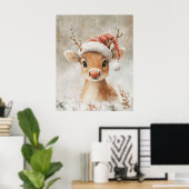 Christmas Reindeer Wall Art ポスター (ホームオフィス)