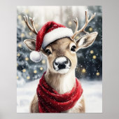 Christmas Reindeer Wall Art ポスター (正面)