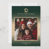 Christmas Religious Nativity Scene Family Photo  シーズンカード (正面)