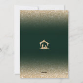 Christmas Religious Nativity Scene Family Photo  シーズンカード (裏面)