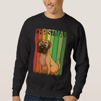 Christmas Retro Boxer Dog Cute Group Matching Xmas スウェットシャツ