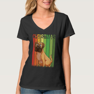 Christmas Retro Boxer Dog Cute Group Matching Xmas Tシャツ