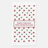 Christmas Retro Dots Pattern Green Red (正面)