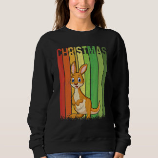 Christmas Retro Kangaroo Cute Group Matching Xmas  スウェットシャツ
