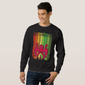 Christmas Retro Octopus Cute Group Matching Xmas H スウェットシャツ (正面フル)