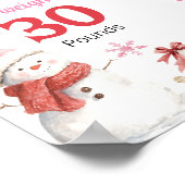 Christmas Retro Santa Birthday Milestone Photo ポスター (角)