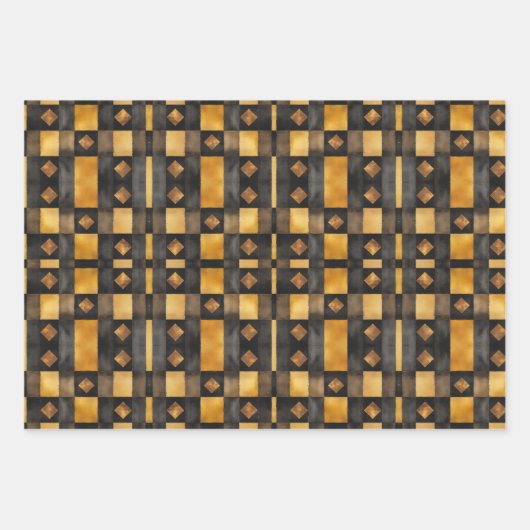 Christmas Retro Vinage Style ラッピングペーパーシート (正面3)