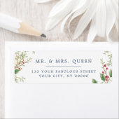 Christmas Return Address holly berries ラベル (インサイチュ)