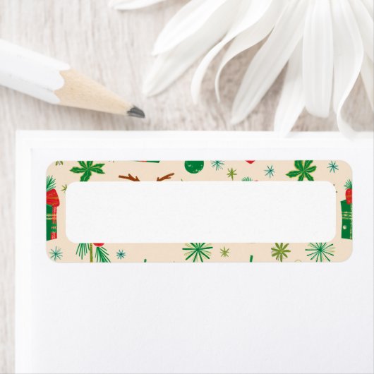 Christmas Return Address Label ラベル (インサイチュ)