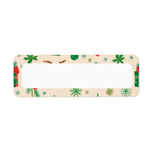 Christmas Return Address Label ラベル (正面)