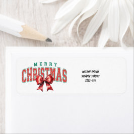 Christmas Return Address Label ラベル