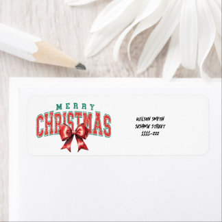 Christmas Return Address Label ラベル