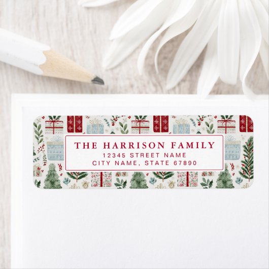 Christmas Return Address Labels ラベル (インサイチュ)