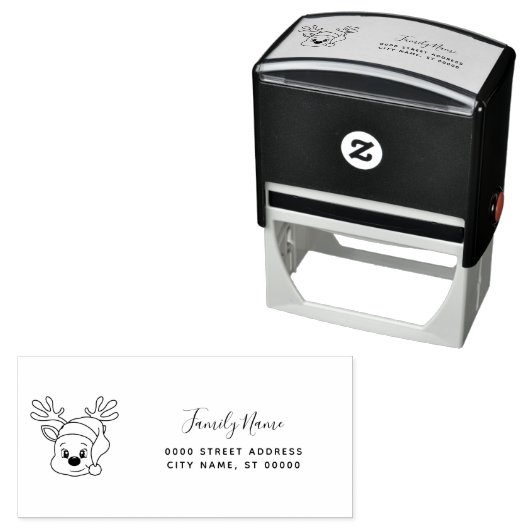 Christmas Return Address Self-inking Stamp セルフインキングスタンプ (インサイチュ)
