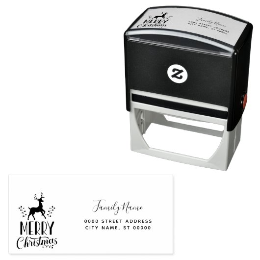 Christmas Return Address Self-inking Stamp セルフインキングスタンプ (インサイチュ)