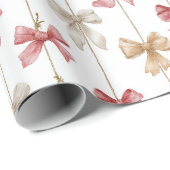 Christmas Ribbon Grid Pattern ラッピングペーパー (ロールコーナー)