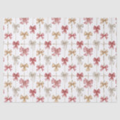 Christmas Ribbon Grid Pattern 薄葉紙 (正面)