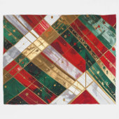 Christmas Ribbons フリースブランケット (正面(横))